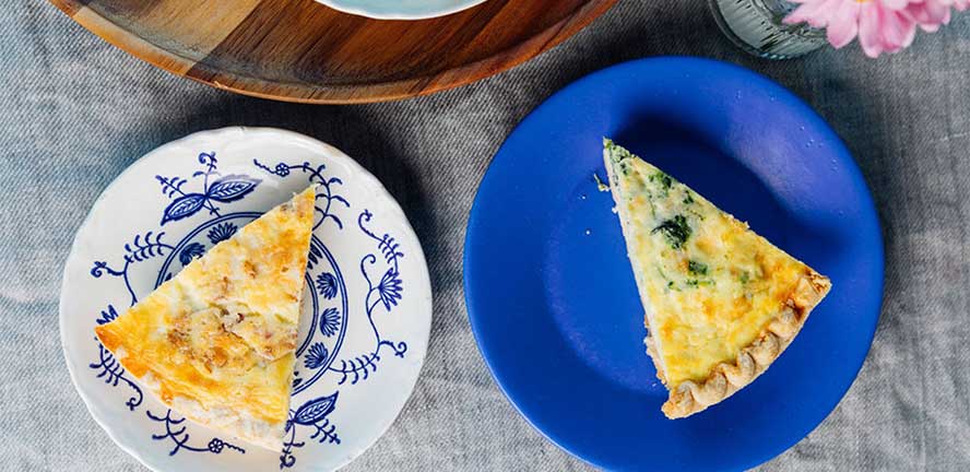 Cheddar Broccoli & Swiss Cheese Quiches